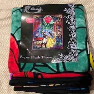 Disney Beauty and The Beast Plush Throw